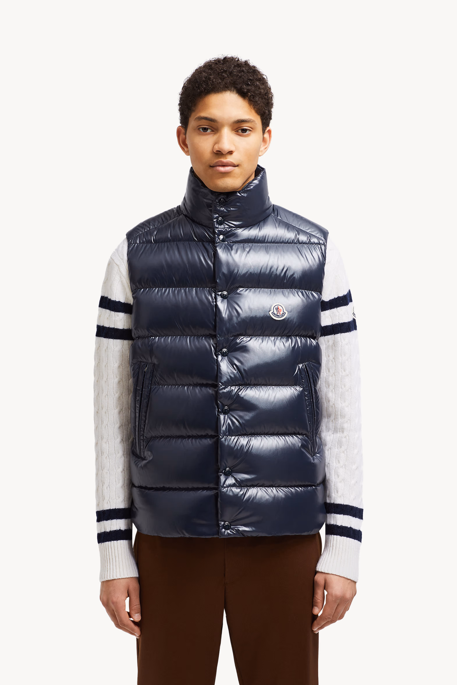 Tibb Down Vest Men Navy Blue Moncler 3